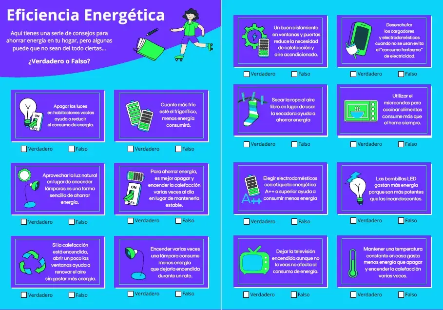eficiencia energetica verdadero o falso